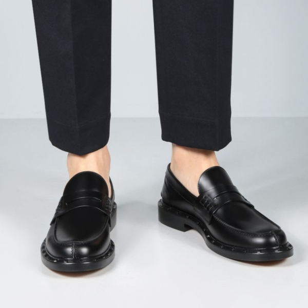 Giày Valentino Shiny Leather Loafers Black VY2S0C42PMF0NO - Ảnh 2