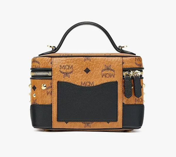 Túi MCM Vanity Case in Gold Studded Visetos MWRCSVI04CO001 - Ảnh 2