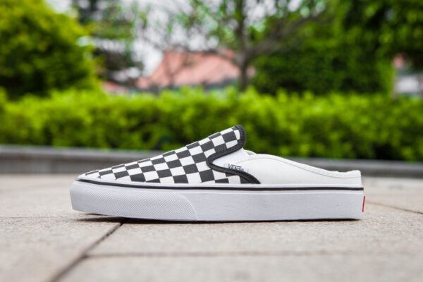 Giày Vans CheckerBoard Mule Slip On 'White Black' VN004KTEO1 - Ảnh 3