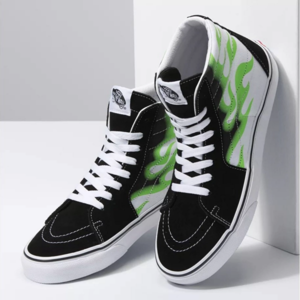 Giày Vans Sk8-Hi 'Flame Black White' VN0A4U3CXEY - Ảnh 4