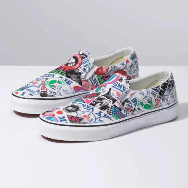 Giày Vans Classic Slip-On 'Sticker Mash Up' VN0A38F7VFV - Ảnh 2