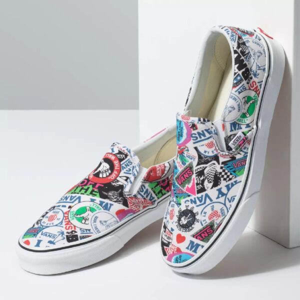 Giày Vans Classic Slip-On 'Sticker Mash Up' VN0A38F7VFV - Ảnh 4