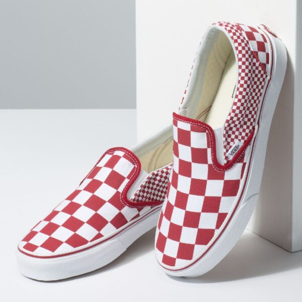 Giày Vans Classic Slip-On 'Red Mix Checker' VN0A38F7VK5 - Ảnh 3