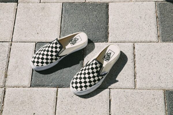 Giày Vans CheckerBoard Mule Slip On 'White Black' VN004KTEO1 - Ảnh 5