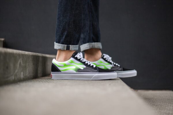 Giày Vans Old Skool 'Flame Black White' VN0A4U3BXEY - Ảnh 3