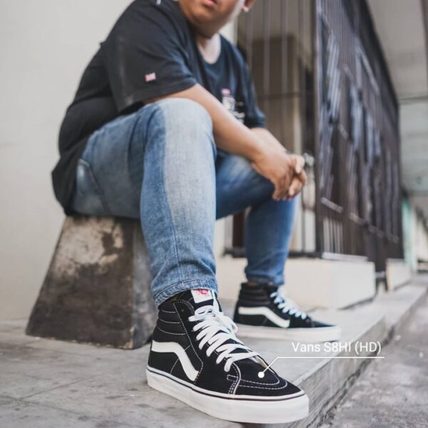 Giày Vans Sk8-Hi 'Black White' VN000D5IB8C - Ảnh 3
