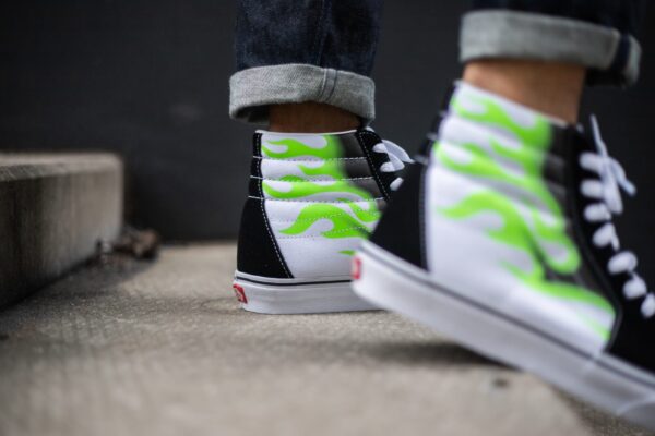 Giày Vans Old Skool 'Flame Black White' VN0A4U3BXEY - Ảnh 4
