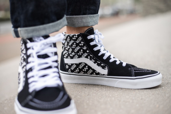 Giày Vans Sk8-Hi Logo Repeat 'Black True White' VN0A4U3CTEZ - Ảnh 4