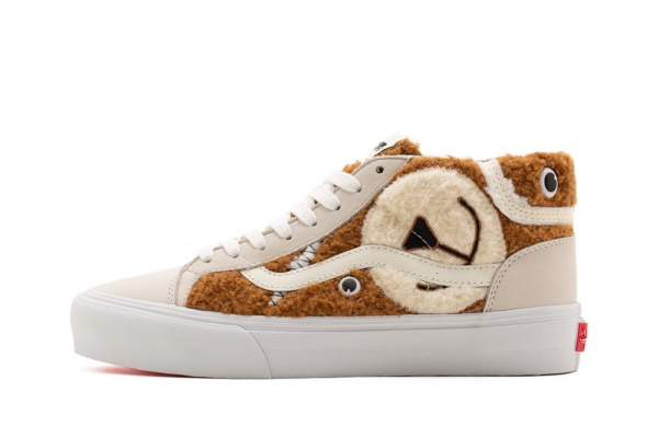 Giày Vans Vault Mid Zoo Skool Brown Beige White VN0A7Q4S91R - Ảnh 5