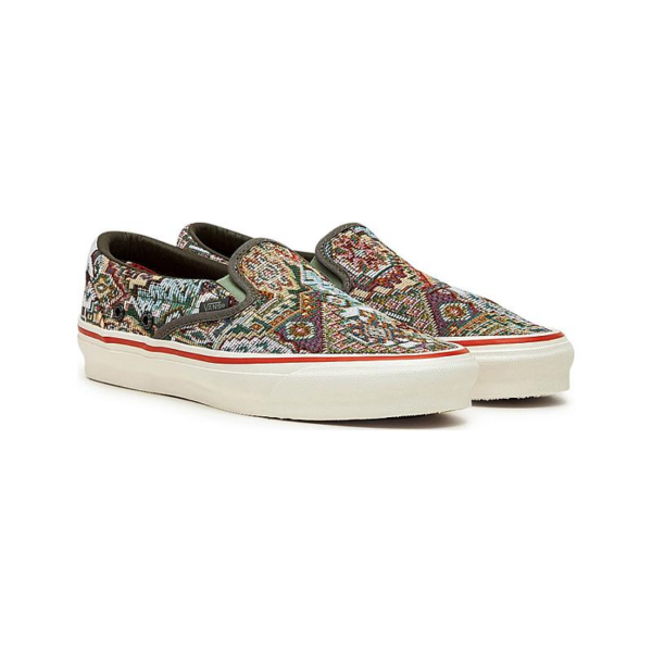 Giày Vans Nigel Cabourn x OG Classic Slip-On LX 'Carpet Green Mix' VN0A45JK9T9 - Ảnh 4