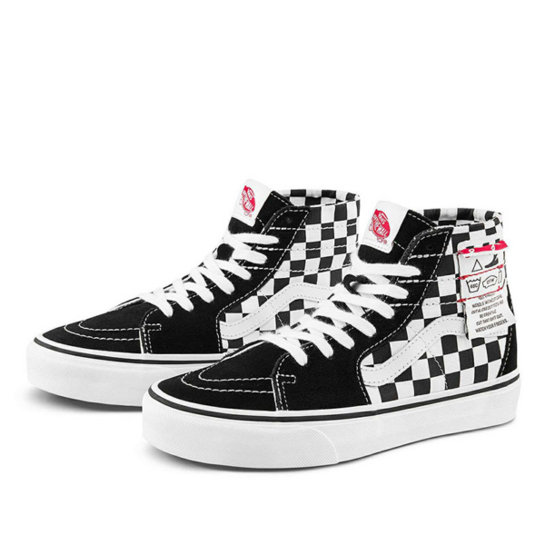 Giày Vans Sk8-Hi Tapered Checkerboard White Black VN0A4U161AA - Ảnh 7