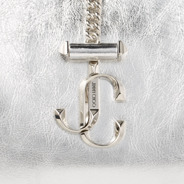Túi Jimmy Choo Varene Hobo 'Silver' VARENNEHOBOSYANAA0009 - Ảnh 3