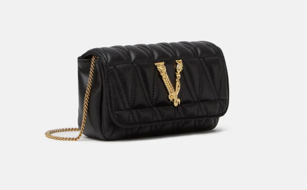 Túi Versace Virtus Quilted Nappa Leather Evening Black DBFI002-D2NTRT-DNMOV - Ảnh 4