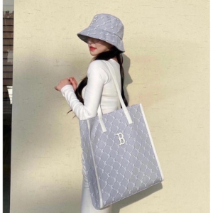 Tui MLB Monogram Diamond Jacquard 'White Grey' 3AORM012N-43GRS