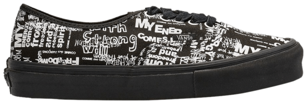 Giày Vans Comme des Garçons x Authentic LX 'Graffiti Black' VN0A33TASO7