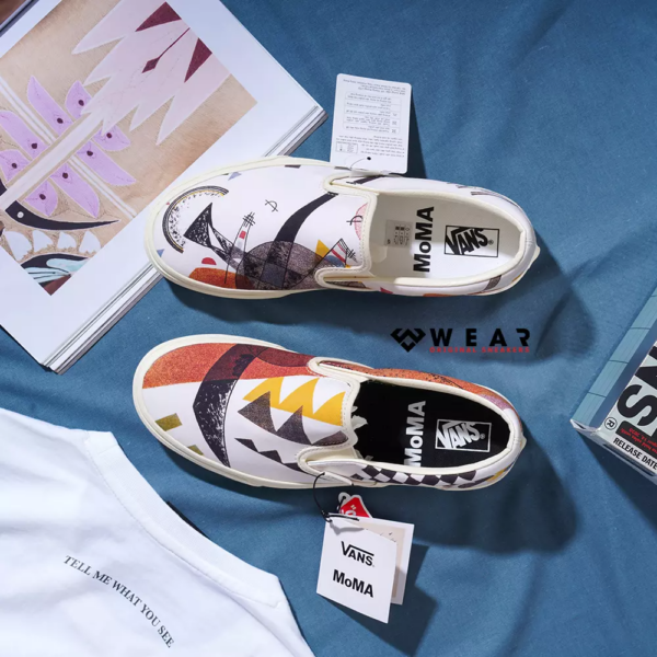 Giày Vans MoMA x Classic Slip-On 'Vasily Kandinsky's Orange' VN0A4U381ID - Ảnh 4