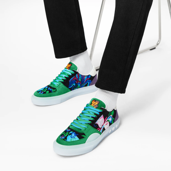 Giày Louis Vuitton LV Ollie Richelieu Trainers 'Green' 1A9JIZ - Ảnh 2
