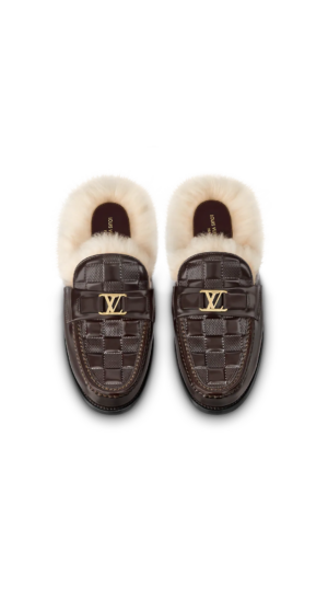 Alternative view of Giày Louis Vuitton Major Open Back Loafers 'Brown' 1A9HIK