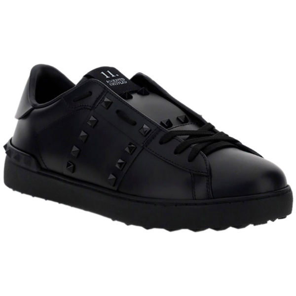 Giày Valentino Black Open Studs Sneakers VY2S0931YEK0NO - Ảnh 3