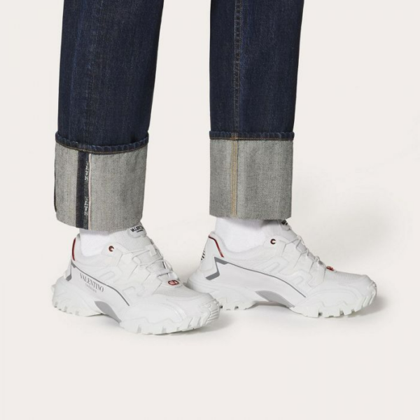 Giày Valentino Climbers Sneaker In Fabric And Leather VY2S0C20LJPKBM - Ảnh 4