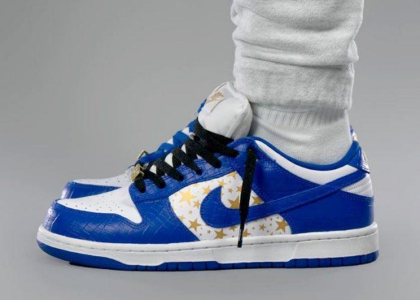 Giày Nike Supreme x Dunk Low OG SB QS 'Hyper Royal' DH3228-100 - Ảnh 2