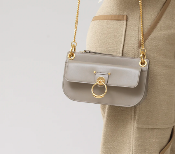 Túi Chloe Tess Small Cross-Body Pouch In Shiny Calfskin CHC20AP044A3723W - Ảnh 5