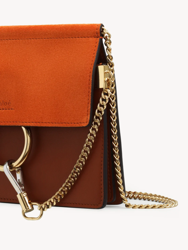 Túi Chloe Faye Two-Tone Bag in Brown CHC20SS202H2O236 - Ảnh 2