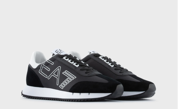Giày Armani Vintage Sneakers 'Black White' X8X101XK2571A120 - Ảnh 4