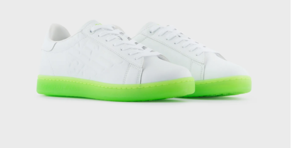 Giày Armani Classic Sneaker 'Neon White' X8X001XK2541Q674 - Ảnh 4