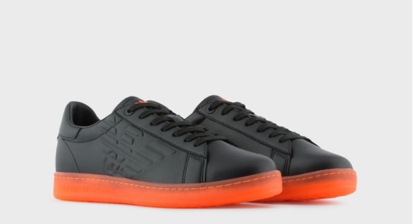 Giày Armani Classic Sneakers 'Orange Black' X8X001XK2541M538 - Ảnh 4