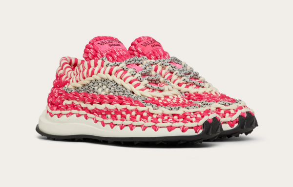 Giày Valentino  Garavani Crochet Sneaker In Fabric WW2S0BU6IHEID0 - Ảnh 6
