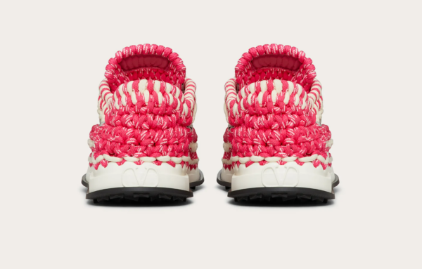 Giày Valentino  Garavani Crochet Sneaker In Fabric WW2S0BU6IHEID0 - Ảnh 5