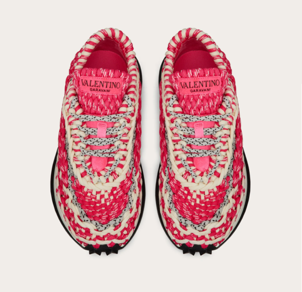 Giày Valentino  Garavani Crochet Sneaker In Fabric WW2S0BU6IHEID0 - Ảnh 2