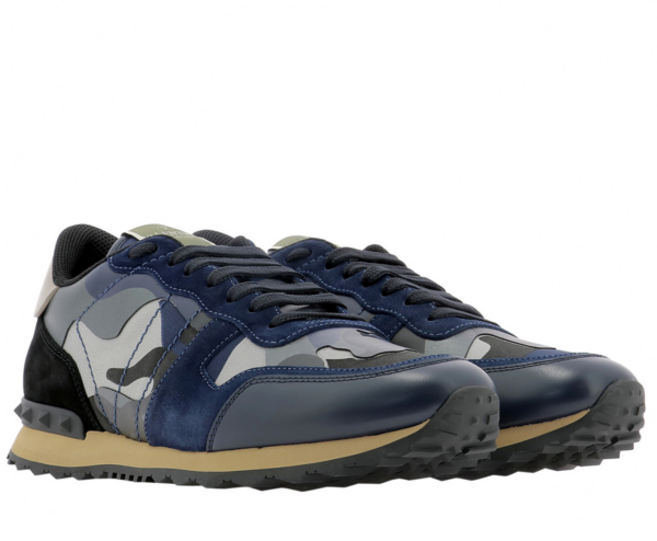 Giày Valentino Garavani Leather Rockrunner 'Blue' VY2S0723XVUBY0 - Ảnh 2