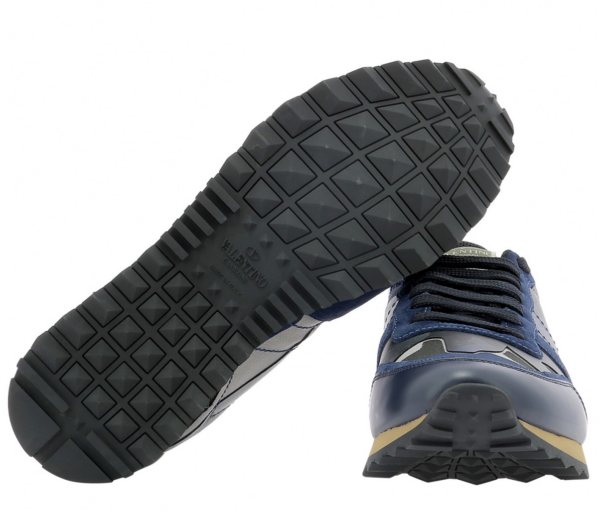 Giày Valentino Garavani Leather Rockrunner 'Blue' VY2S0723XVUBY0 - Ảnh 4