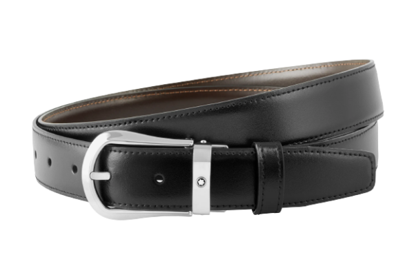 Dây Lưng MontBlanc 'Black Brown 30 mm Reversible Leather Belt MB118425