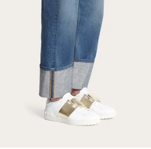 Alternative view of Giày Valentino Open White Calfskin Sneaker UY2S0830-FLR-L71