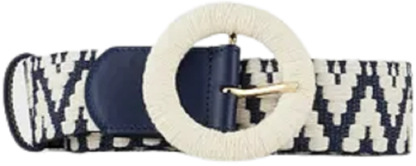 Thắt Lưng Giorgio Armani Webbing Belt With Chevron Embroidery 'Navy Blue' - Ảnh 3