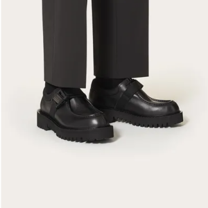 Alternative view of Giày Valentino Calfskin Derby VLTN Buckle Black UY0S0D89YBH0NO