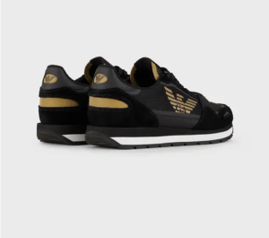 Alternative view of Giày Armani Suede And Mesh With Oversized Eagle 'Black'