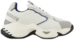 Giày Armani Chunky Suede With Mesh Inserts 'White'