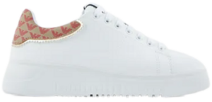 Giày Armani Nappa Leather With All Over Eagle On The Back 'White'