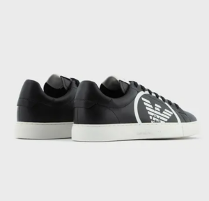 Alternative view of Giày Armani Leather Sneakers Oversized Eagle Logo 'Black 8' X4X554XM9901Q803