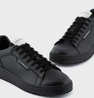 Alternative view of Giày Armani Leather Sneakers Mesh Tongue 'Navy Blue' X4X561XN2101K001