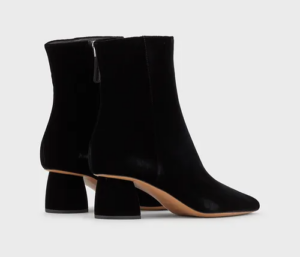 Alternative view of Giày Armani Velvet Block Heeled Ankle Boots 'Black'