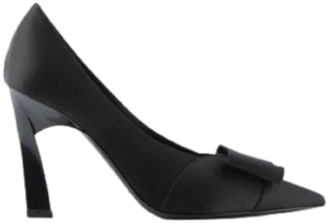 Giày Armani Satin Court Shoes With Bow 'Black'