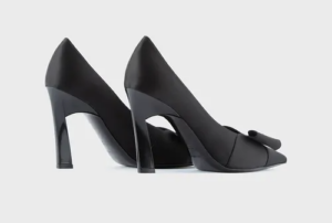 Alternative view of Giày Armani Satin Court Shoes With Bow 'Black'