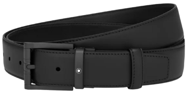 Thắt Lưng Montblanc Black Leather Belt 123904