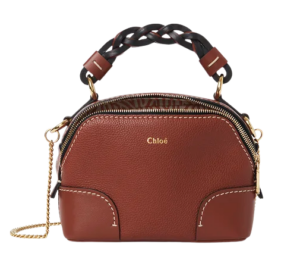 Túi Chloe Mini Daria Chain Bag In Grained & Shiny Calfskin CHC20WS362C6227S