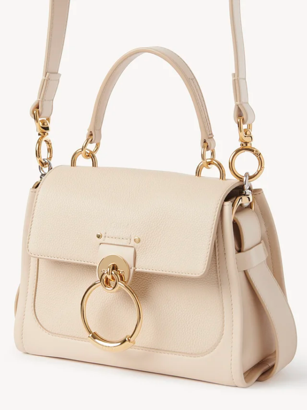 Túi Chloe Mini Tess Day Bag in Grained & Shiny Calfskin CHC20AS143C6224Q - Ảnh 4